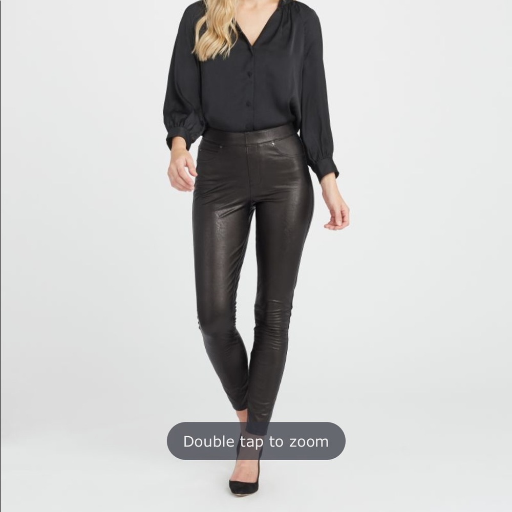 Spanx Leather-Like Ankle Skinny Pants